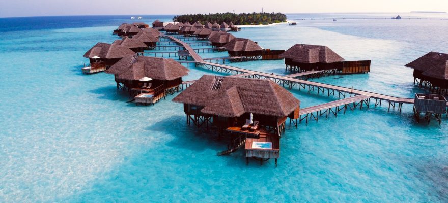 brown wooden cottage on blue body water