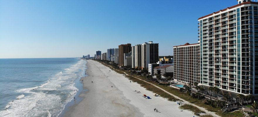 high-rise buildings near seashore