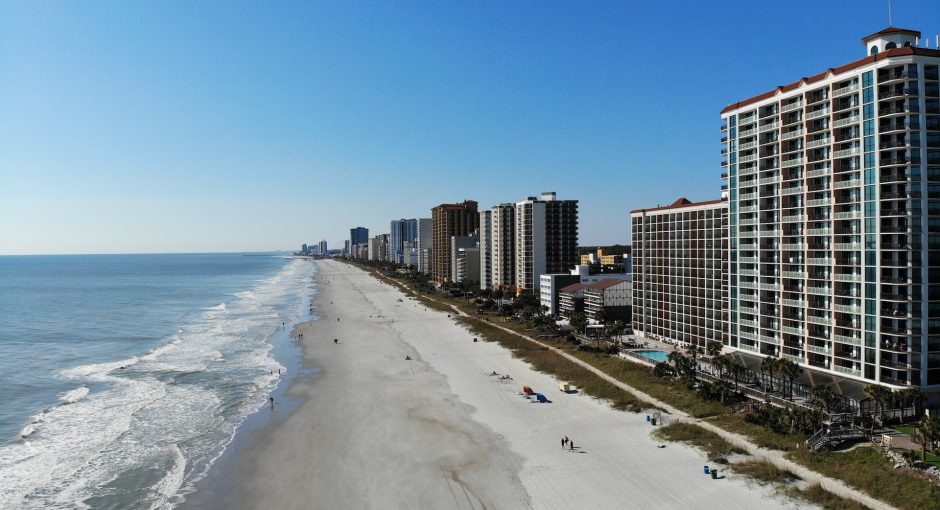 high-rise buildings near seashore