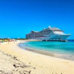 white cruise ship on sea