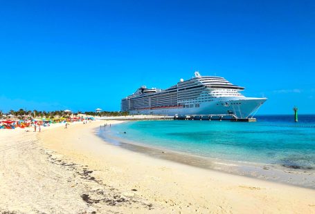 white cruise ship on sea